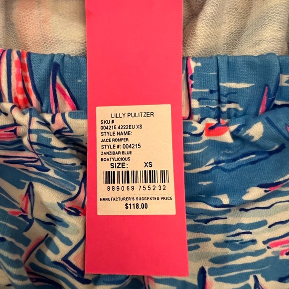 Lilly Pulitzer Jace Romper - boatylicous pattern - strapless romper - scalloped - Picture 3 of 4